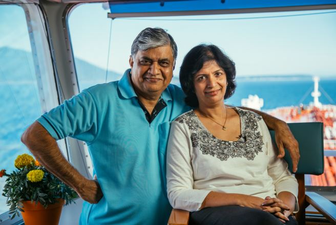 Captain Vinay and his wife
