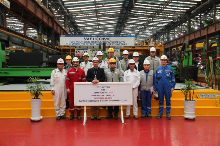 Steel Cutting Ceremony at DSME Shipyard
